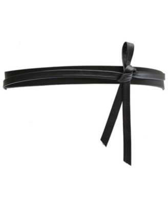 Women's skinny wrap belt
