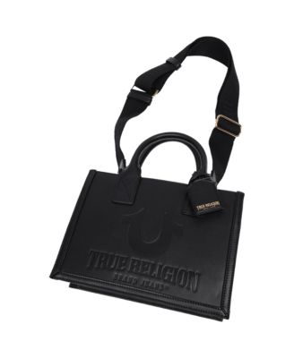 Debossed Logo Modern Tote with Removable Shoulder Strap