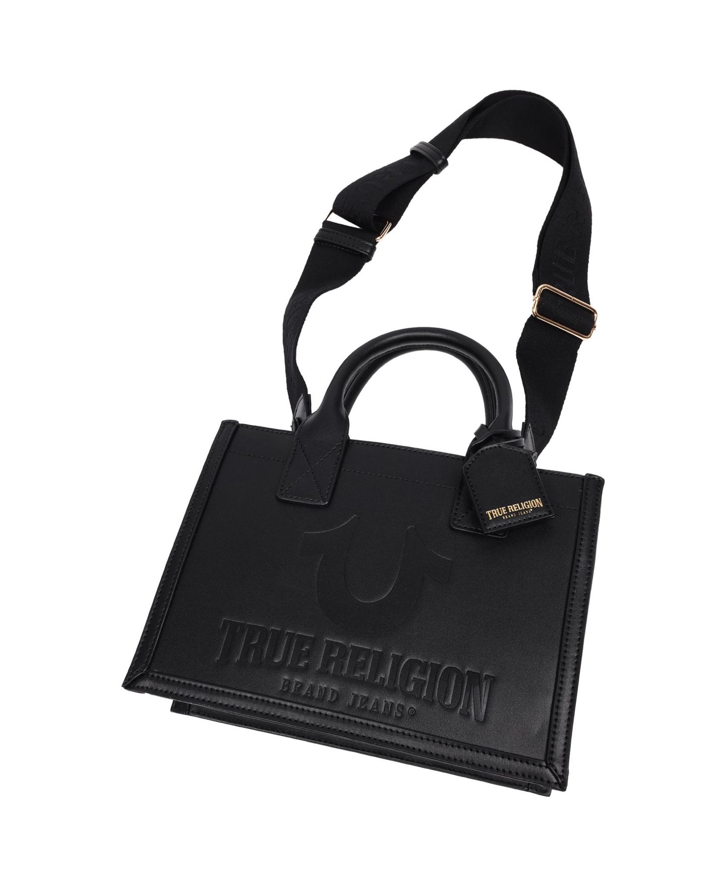 Женская сумка True Religion Debossed Logo Modern Tote with Removable Shoulder Strap, цвет: Чёрный — фото 4