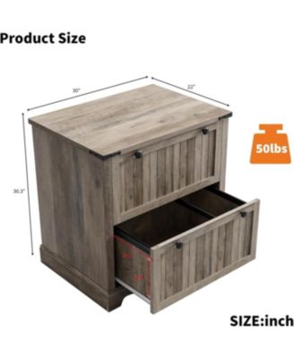 Farmhouse File Cabinets with 2 Drawers,30" File Cabinets with Hanging File Folders for A4/Letter/Legal Size Documents