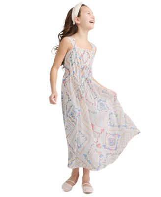 Girls' Pintuck Sleeveless Maxi Dress