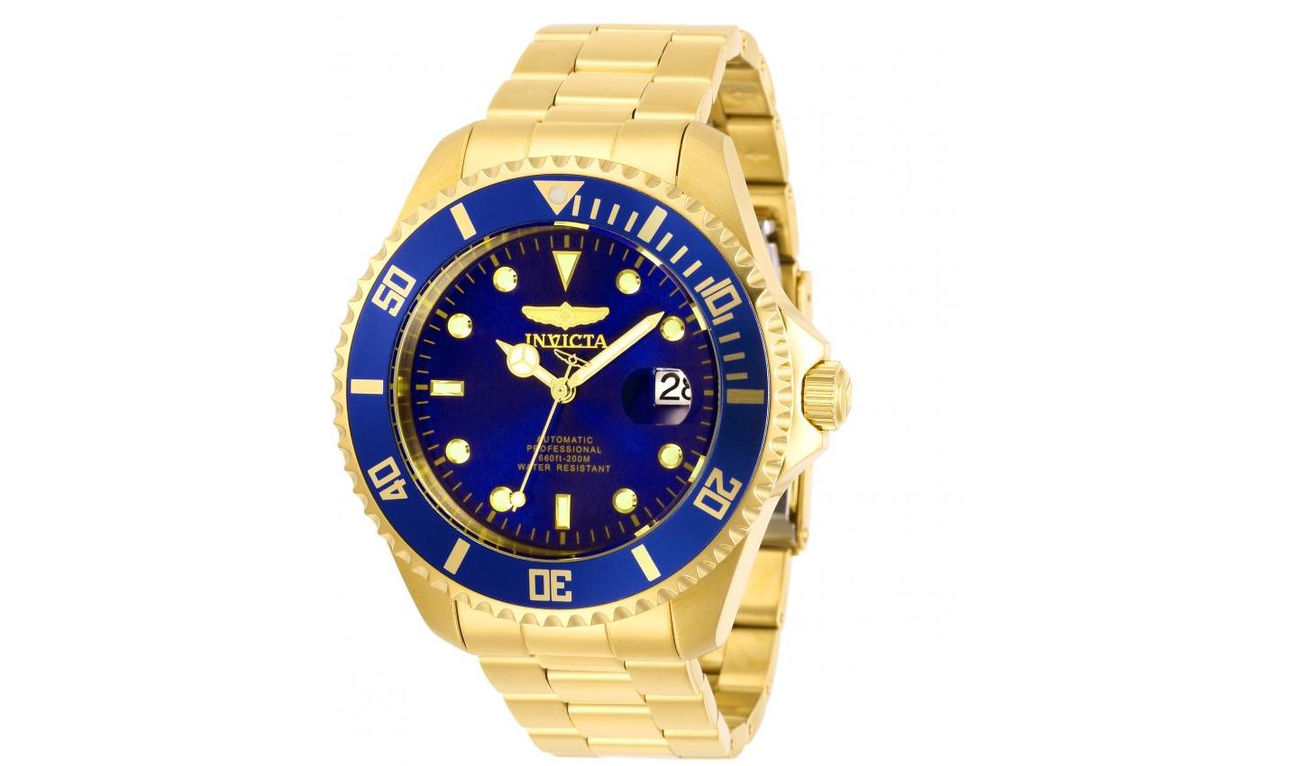 Мужские часы Invicta 28949 Pro Diver Automatic 3 Hand Dial, цвет: Золотой — фото 2