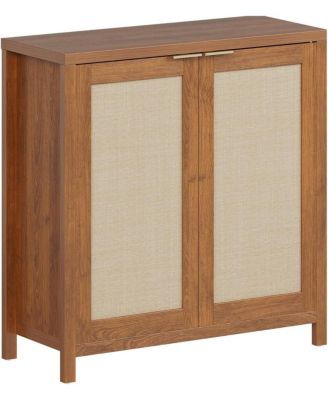 34" Boho Sideboard Buffet Cabinet with Storage, Freestanding Storage Cabinet with Adjustable Shelves, Coffee Bar Console Table for Dining Room