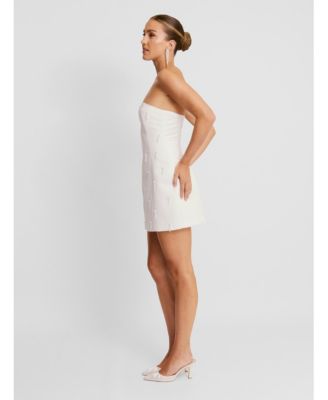 Women's Bandeau Embellished Diamante Mini Dress