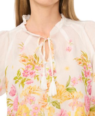 Women's Raglan-Sleeve Button-Down Top