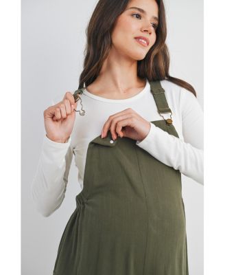 Maternity Straight Leg Adjustable Overalls