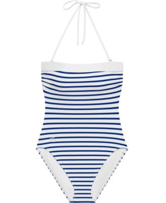 Women's Modern Bandeau Neck One-Piece Swimsuit