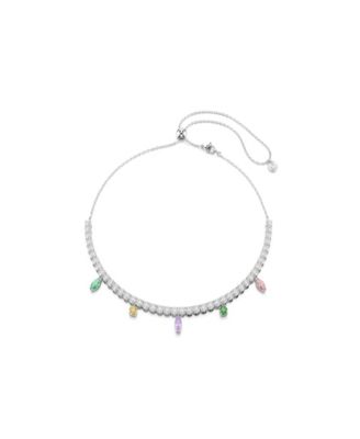 Ariana Grande x Rhodium Plated Multicolored Tennis Necklace