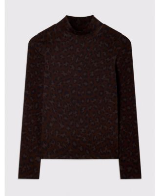 Women's Animal Roll Neck Top