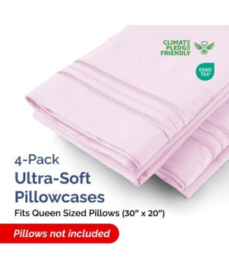 Pillowcase Set of 4 Soft Double Brushed Microfiber