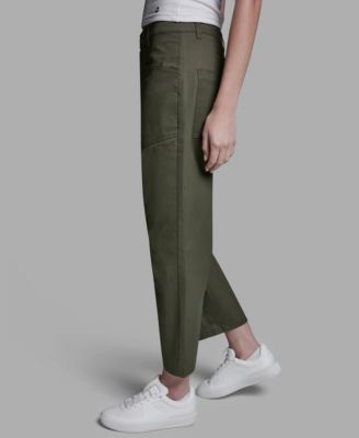 Women's Mid-Rise Pocket Detail Barrel Pants