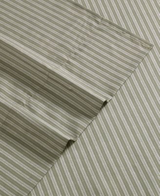 Twill Stripe Texture Microfiber 4-Pc. Sheet Set, King