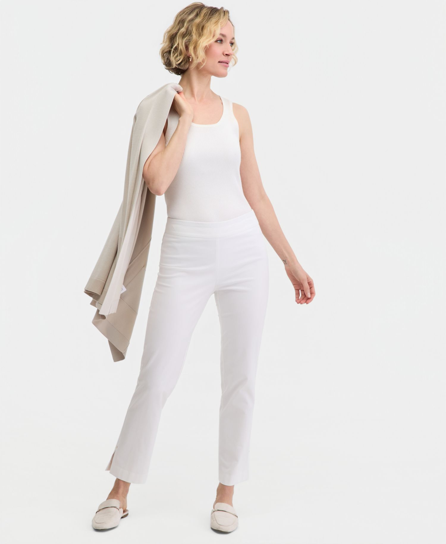 Women's Mid-Rise Straight-Leg Pull-on Pants