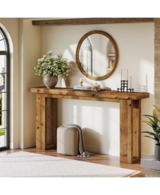 Solid Wood Sofa Table Behind The Couch, 63-Inch Long