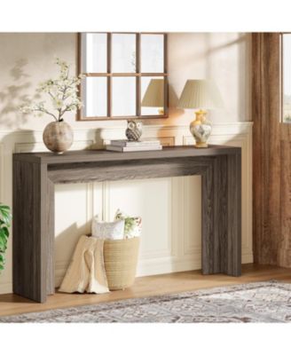 Media Console, 55-Inch Wooden Sofa Table with Storage for Entryway, Foyer, Hallway, Living Room