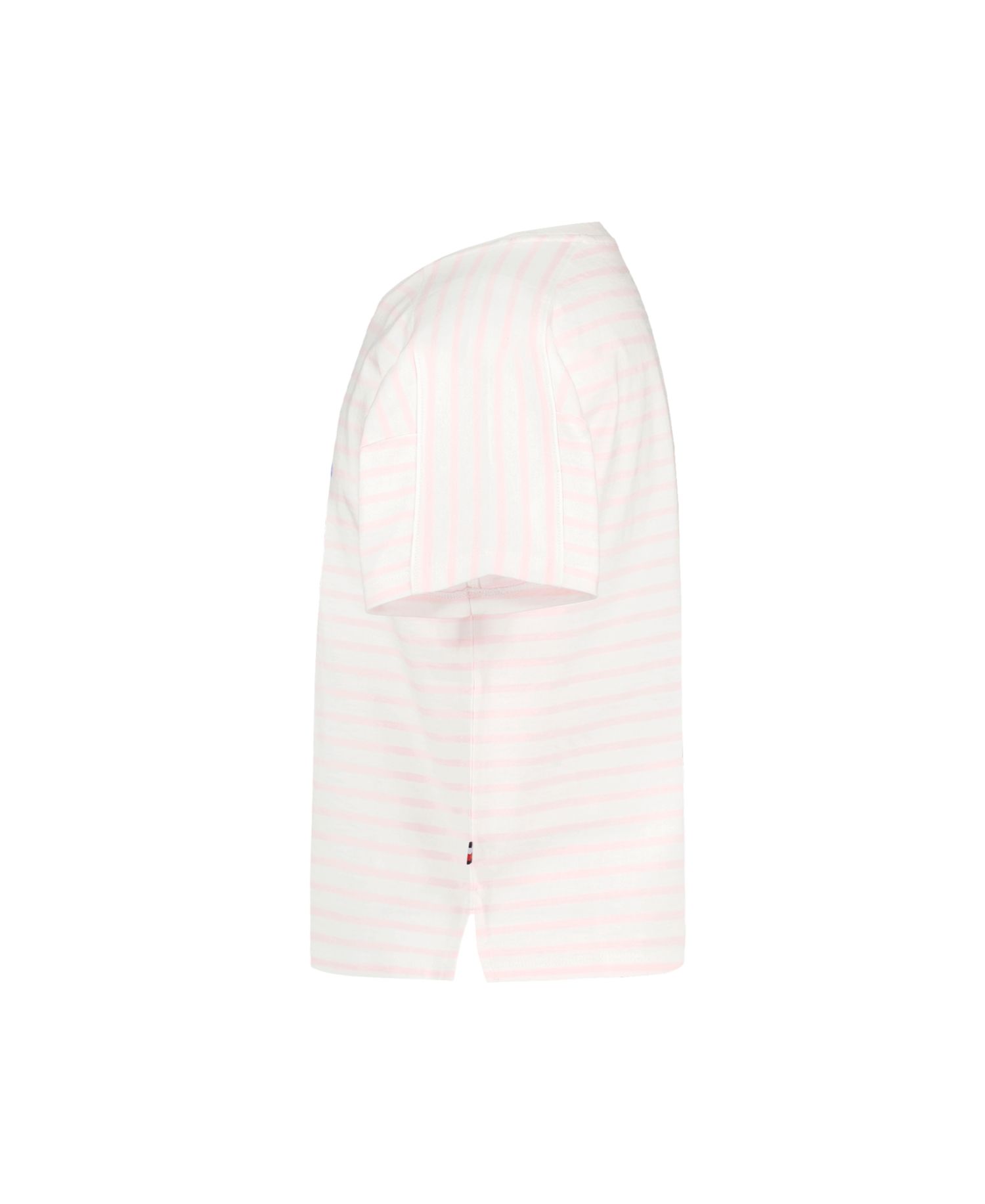 Girls' 7-16 Round Neck Stripe T-Shirt