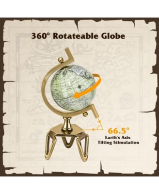 Educational Geographic World Globe with Triangle Metal Stand