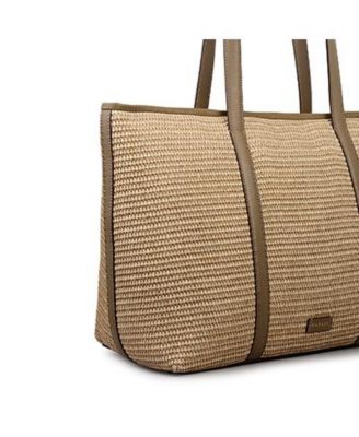 Chartfield Place Extra-Large Raffia Ziptop Tote Bag