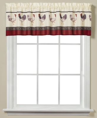 Saturday Knight - French Country Rooster-Print 58" x 13" Valance