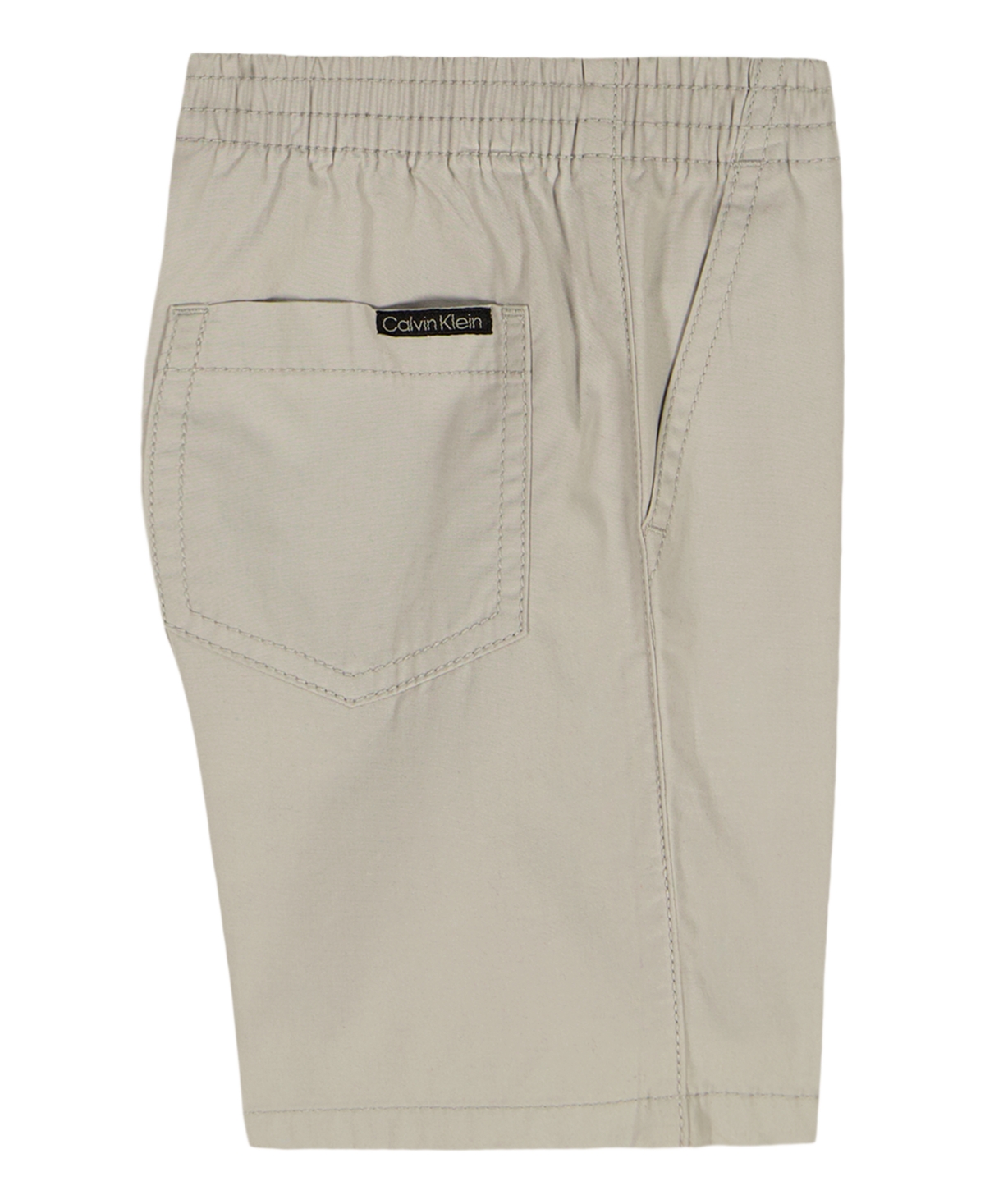 Calvin Klein Toddler and Little Boys' 2T-7 Relaxed Logo T-shirt Cotton Poplin Shorts, 2-Piece Set