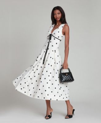 Women's Sleeveless V-Neck Midi Dress