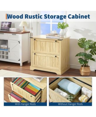 Farmhouse File Cabinets with 2 Drawers,30 in File Cabinets with Hanging File Folders for A4/Letter/Legal Size Documents