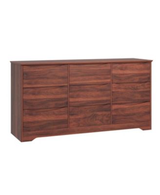 Wooden Dresser with 9 Drawers, Tall Modern Closet with Deep Storage, Large Chest of Drawers with Wide Top, Long Storage Dresser for Bedroom