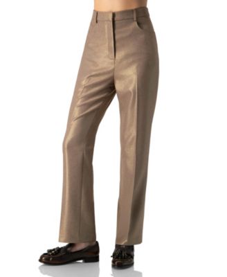 Women's Sparkling Straight-Leg Pants with Pockets