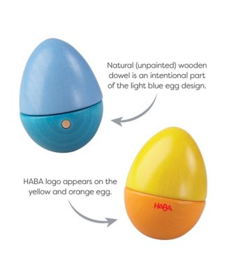 Fun with Sounds Wooden Eggs - 5 Acoustic Sounds, Made in Germany, Kids Musical Instruments, Toddler Sensory Toys Montessori Toys for 2 yrs+