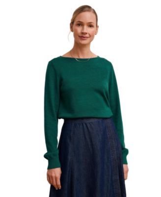 Women's Merino Fine Knit Boat Neck Jumper