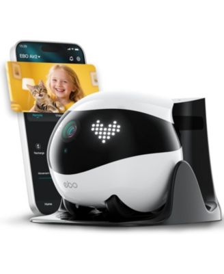EBO Air 2 Smart Companion Robot with 2K Camera, Two-Way Audio & Night Vision