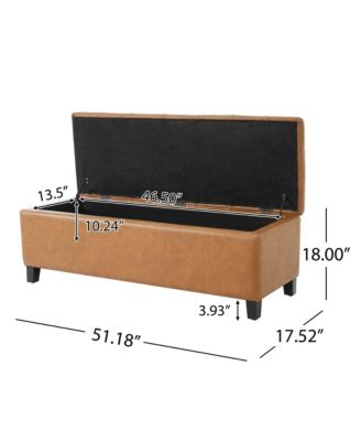 PU Storage Ottoman Bench - End of Bed Bench with Safety Hinges, Footrest Stool for Bedroom, Entryway, Window