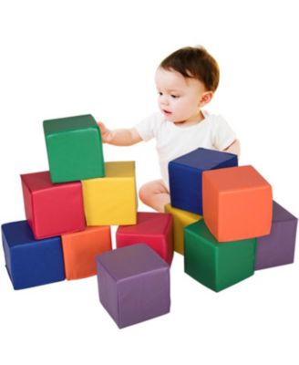 12 Pieces 8 Inch PU Foam Big Building Blocks for Kids