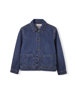 Women's Long Sleeve Patch Pocket Denim Jacket