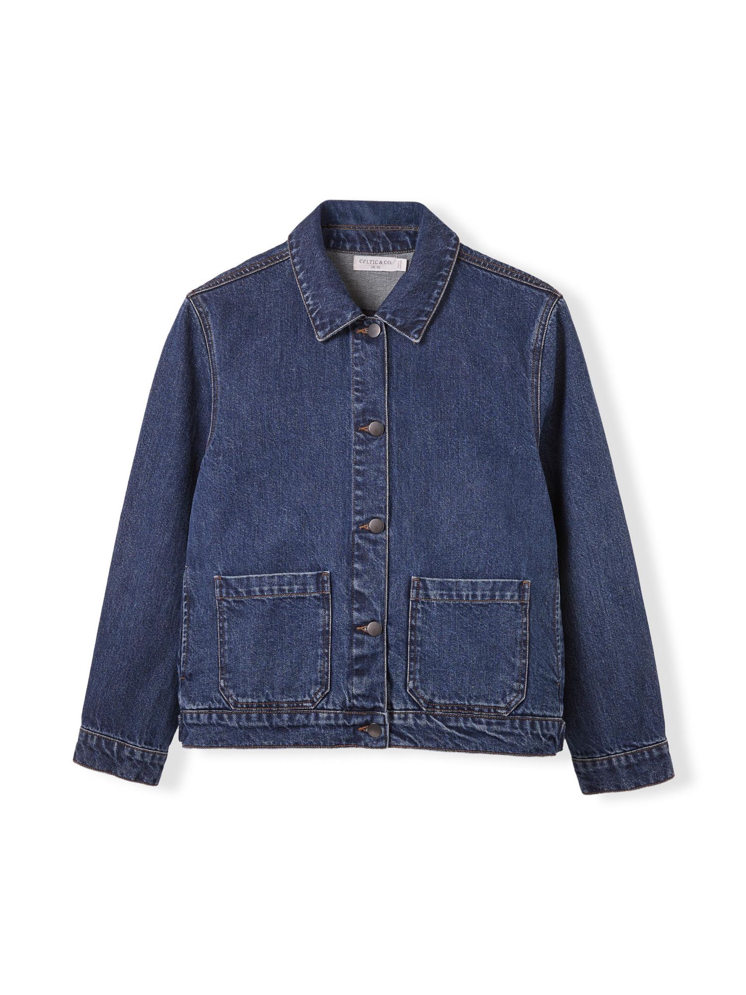 Women's Long Sleeve Patch Pocket Denim Jacket