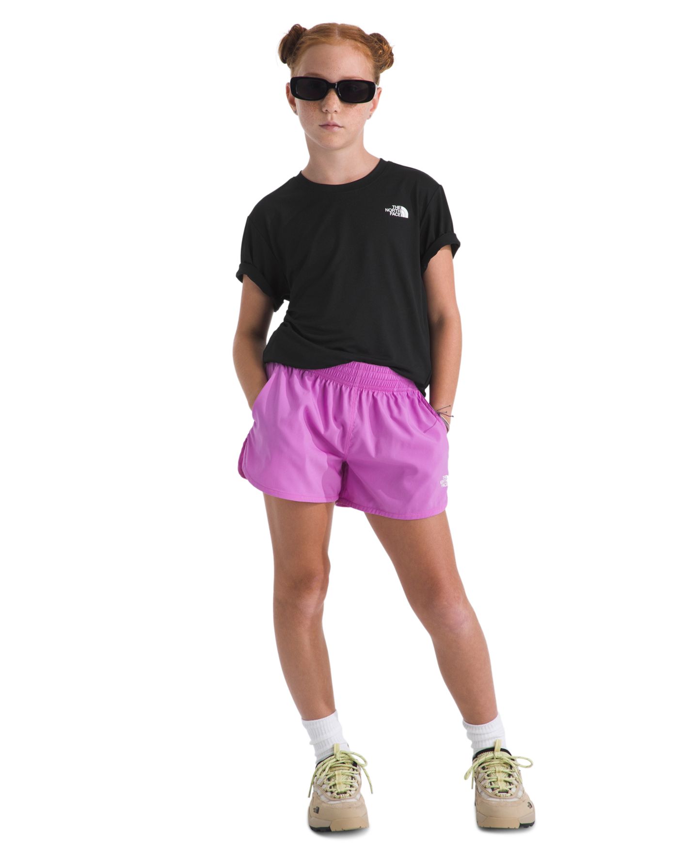 Футболка The North Face Short-Sleeve Crewneck T-Shirt для девочек, цвет: Чёрный — фото 2