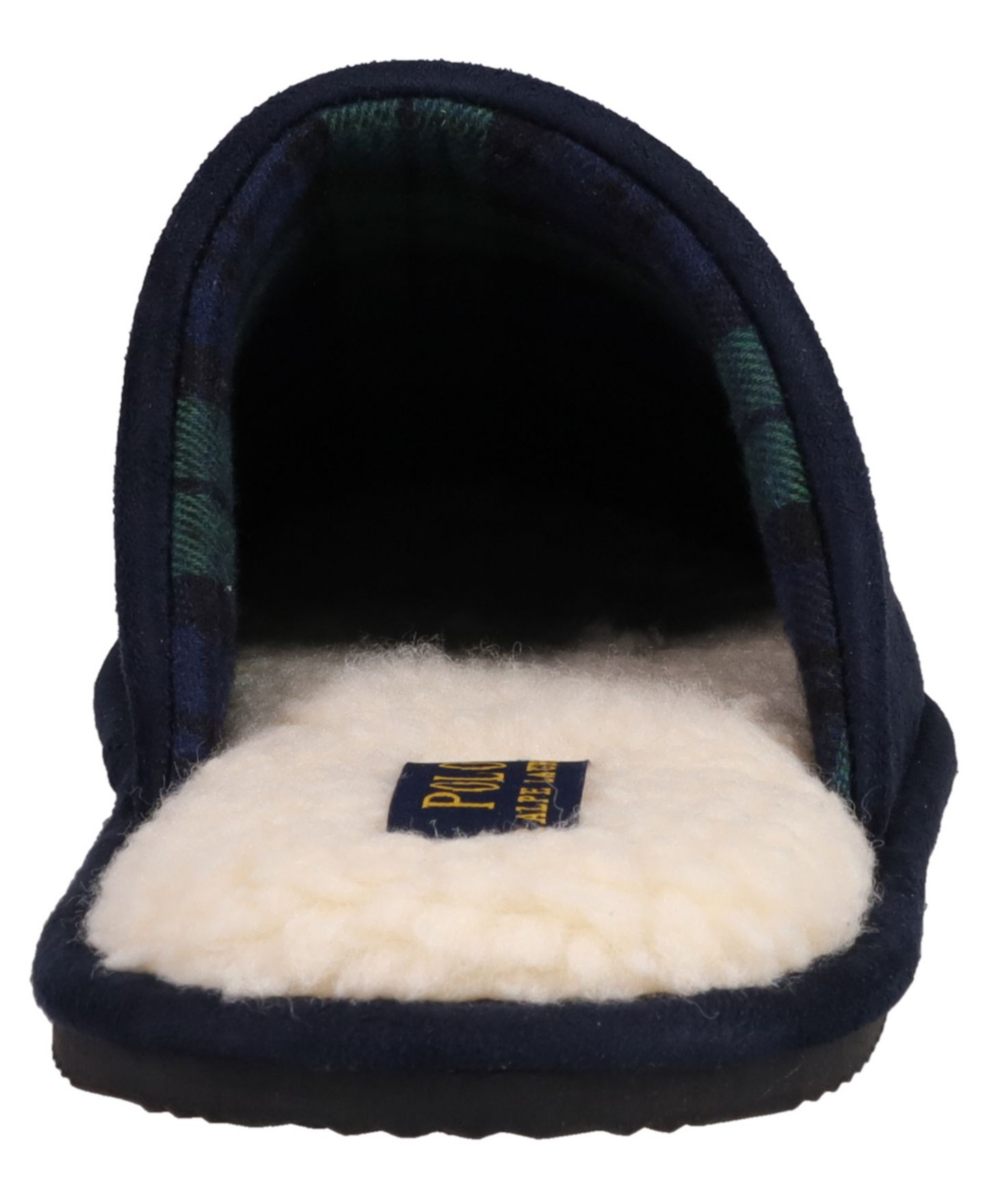 Мужские тапочки Polo Ralph Lauren Klarence Scuff Slippers, цвет: Тёмно-синий / Кремовый — фото 3