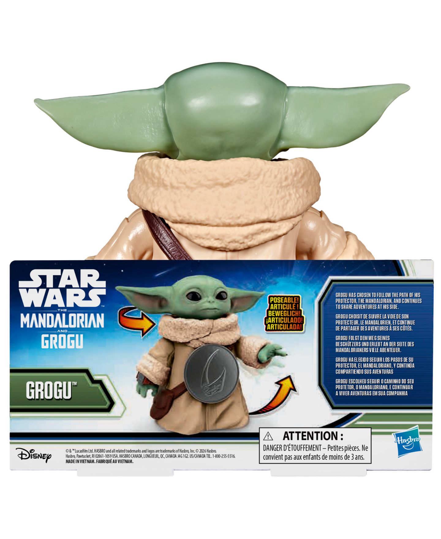 Детская фигурка Star Wars Grogu 6.5" Action Figure, Ages 4+ — фото 4