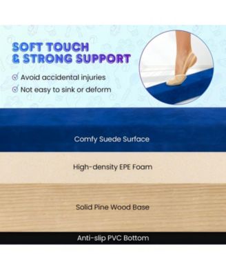 9 FT Folding Gymnastics Balance Beam with Anti-slip Base and Pine Wood Frame