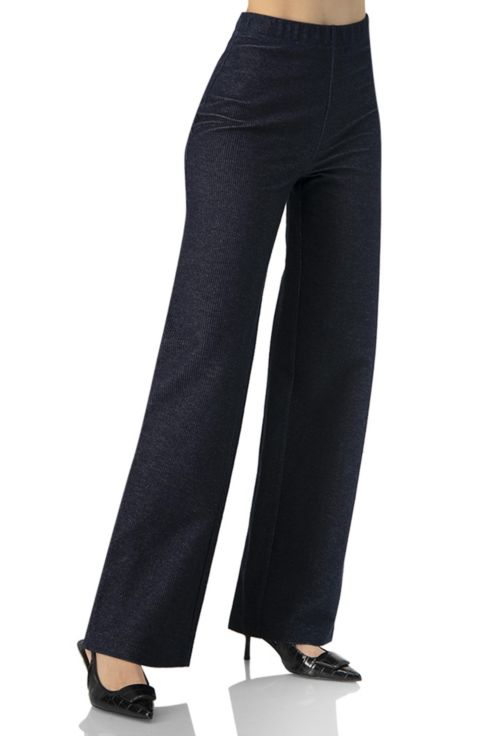 Женские брюки Ivonne Ribbed Wide-Leg, цвет: Тёмно-синий