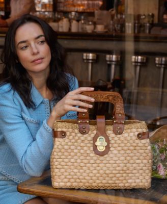 Sancia Large Woven Satchel Bag