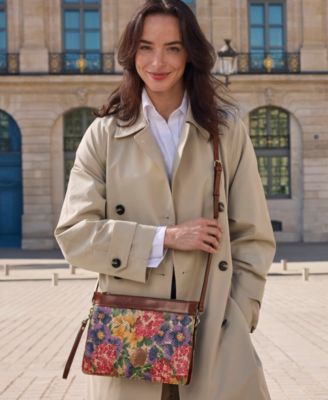 Yvette Small Painted Woven Clutch Crossbody Bag