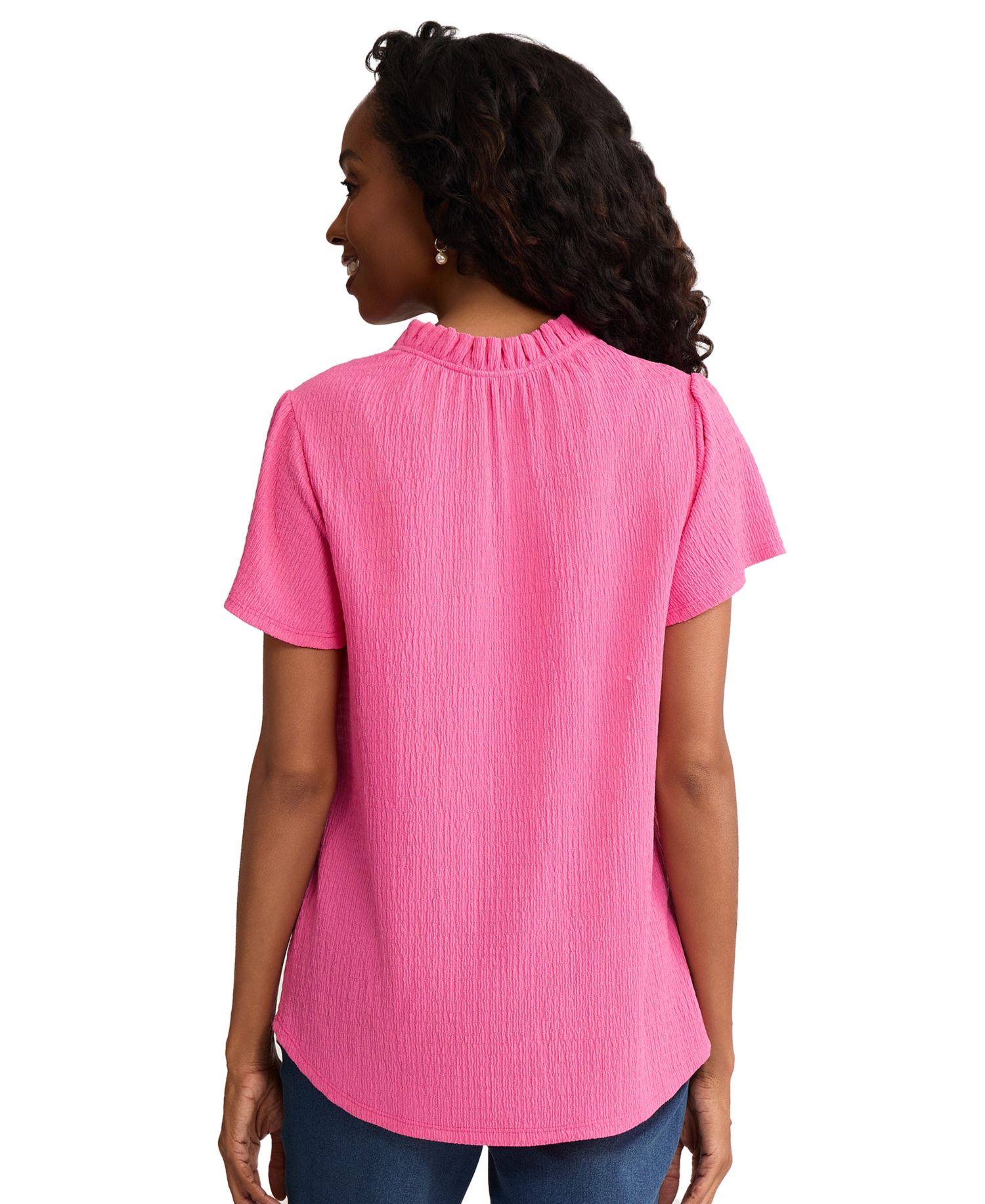 Women's Flutter-Sleeve V-Neck Top