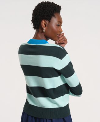 Women's Long-Sleeve Collared Knitted Sweater
