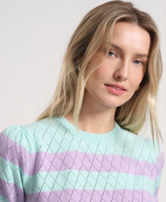 Women's Balloon Short-Sleeve Knitted Sweater