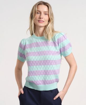 Women's Balloon Short-Sleeve Knitted Sweater