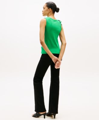 Women's Bow Detail Crew Neck Tank Top