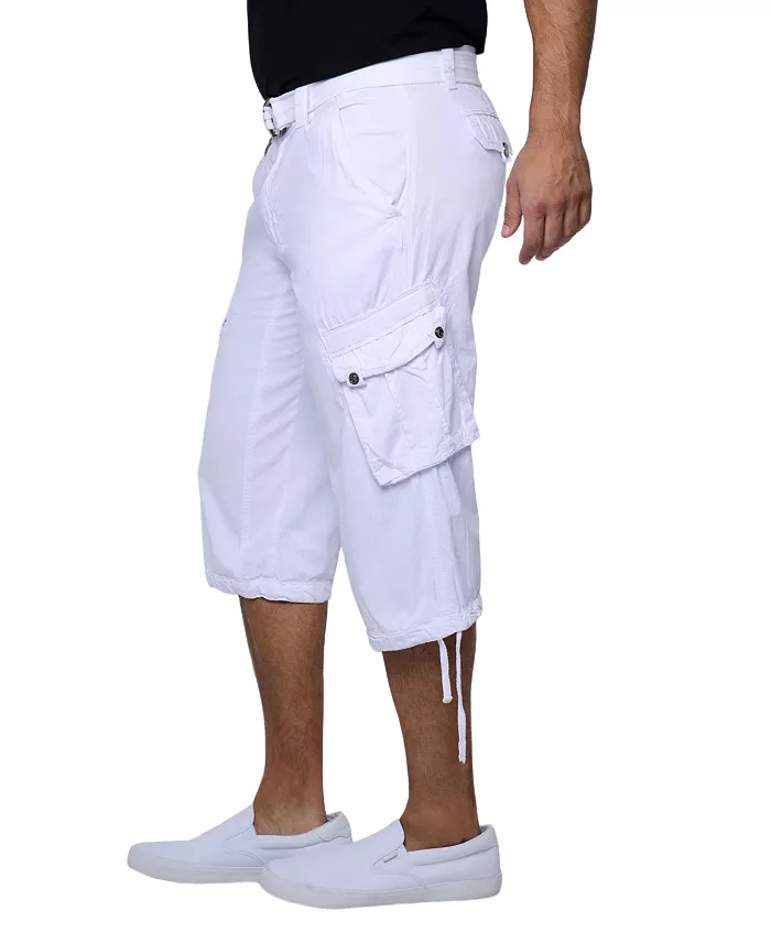 Men's Belted Below Knee Long Cargo Shorts - thumbnail 7