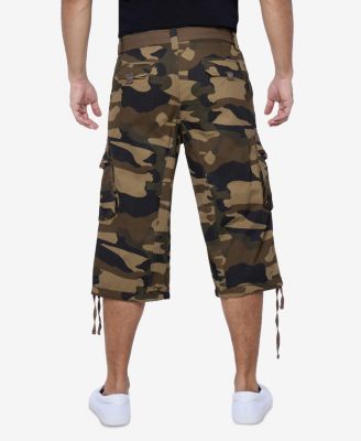 X RAY Big & Tall XRAY Belted Below Knee Long Cargo Shorts