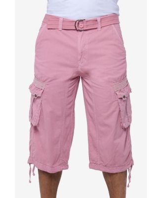 X RAY Big & Tall XRAY Belted Below Knee Long Cargo Shorts
